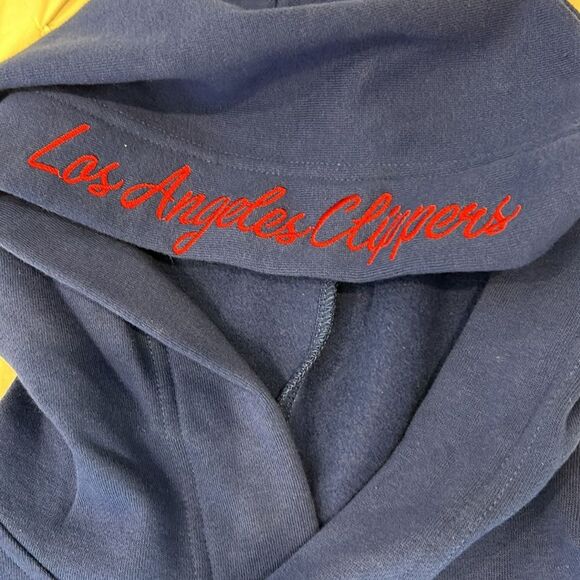 NWT NBA 4Her  Stores Los Angeles Clippers Colorblock Pullover Hoodie Sweater LG - Picture 5 of 9